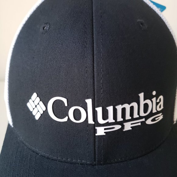 Columbia Baylor Bears PFG Fitted Size S/M Hat Cap Mesh Stretch Flexfit Black NWT - Picture 2 of 11